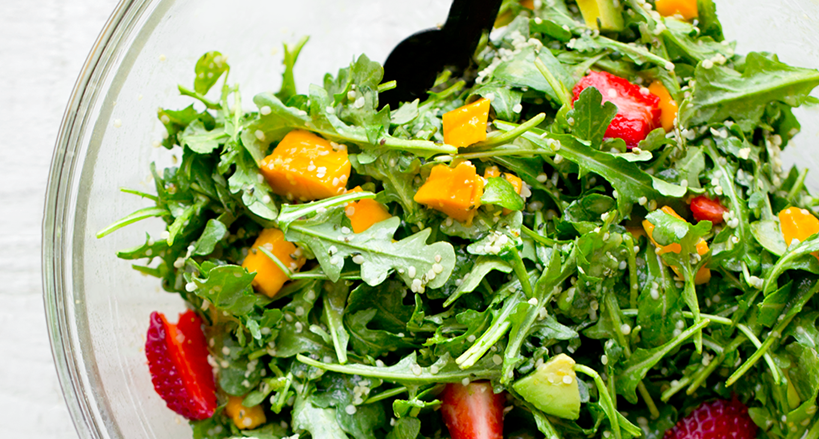arugula fruit salad